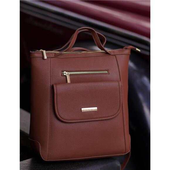 Womens Medium Backpack Convertible Brown